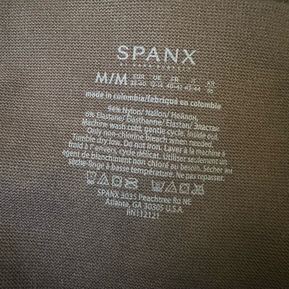 SPANX Look at Me Now Seamless Shapewear Leggings Ankle Zip in Brown - Picture 7 of 9